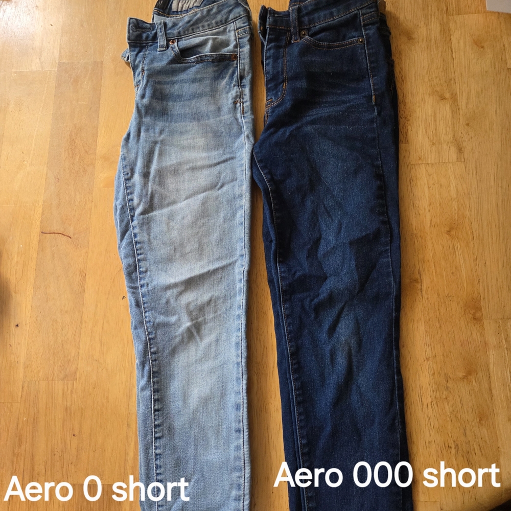 Aeropostale Women's Skinny Jeans - Light and Dark Blue